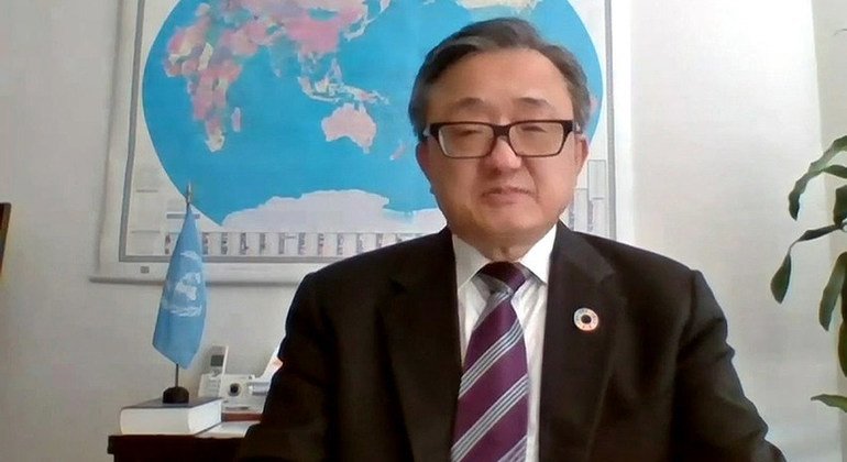 联合国负责经济和社会事务的副秘书长刘振民出席第15届互联网治理论坛线上记者会。